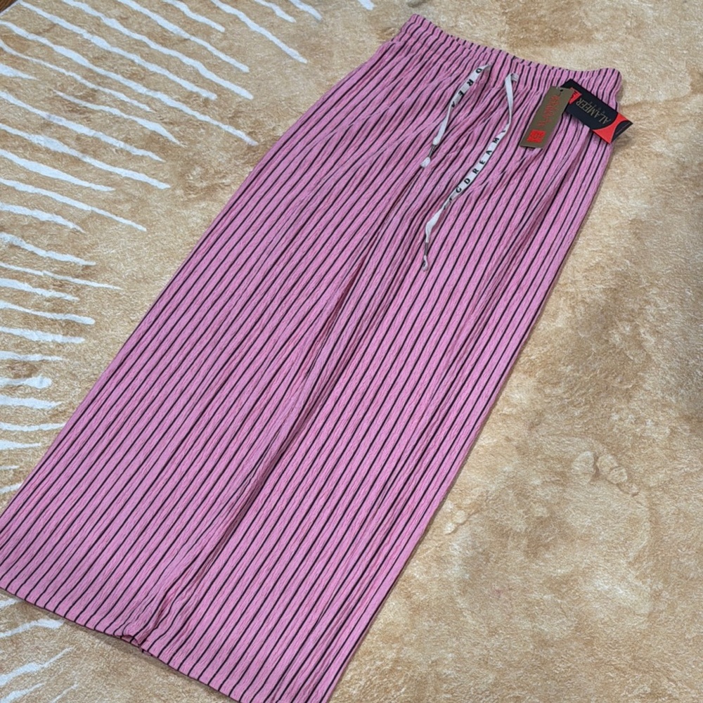 Pink Striped Skirt